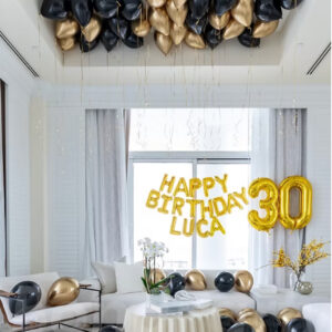 Personalized Birthday Banner & Number Room Decor — Cabo Delivery balloons in Cabo San Lucas