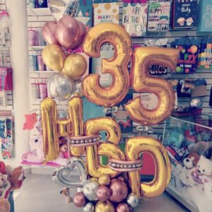 Birthday Letters & Number Balloon Arrangement — Cabo Delivery balloons in Cabo San Lucas
