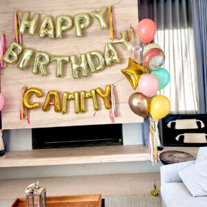 Birthday Sign & Balloon Bouquet — Cabo Delivery balloons in Cabo San Lucas