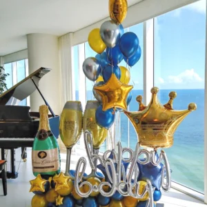 Royal Champagne Balloon Arrangement — Cabo Delivery balloons in Cabo San Lucas
