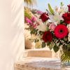 Roses, lilies and gerbera daisies overlooking the Cabo coastline — Cabo Delivery flowers