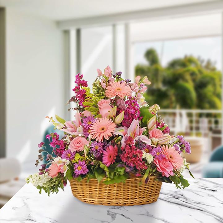 Fresh Seasonal Flower Basket — Cabo Delivery flowers in Cabo San Lucas