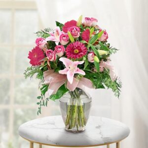 Sunrise Pastel Flower Vase — Cabo Delivery flowers in Cabo San Lucas