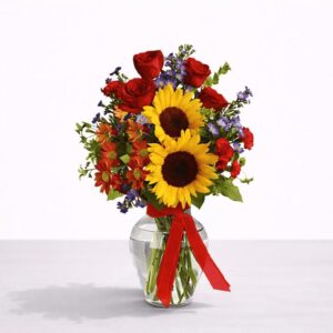Color Festival Flower & Chocolate Vase — Cabo Delivery flowers in Cabo San Lucas