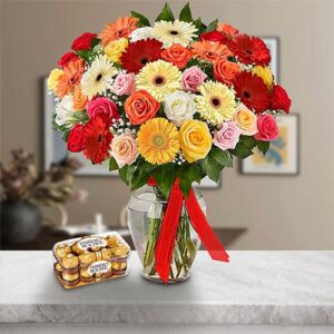 Natural Celebration Flower Vase — Cabo Delivery flowers in Cabo San Lucas
