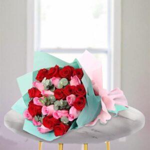 Red & Pink Rose Bouquet — Cabo Delivery flowers in Cabo San Lucas
