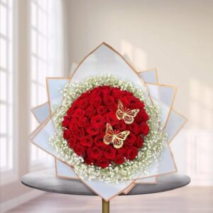 Natural Elegance Rose Bouquet — Cabo Delivery flowers in Cabo San Lucas