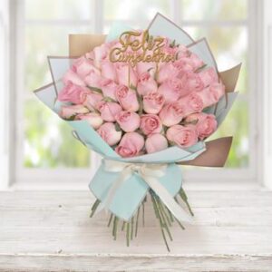 Pink Rose Birthday Bouquet — Cabo Delivery flowers in Cabo San Lucas