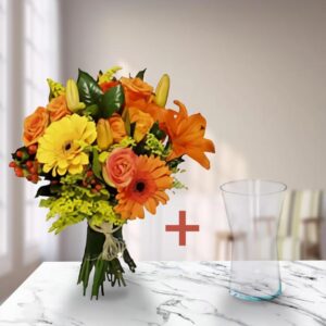 Wonderland Mixed Flowers with Vase — Cabo Delivery flowers in Cabo San Lucas